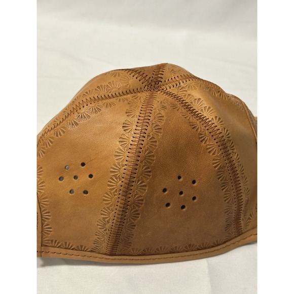 Handmade Cuban Leather Baseball Cap Hat Souvenir Tooled Embossed Adjustable - Picture 12 of 14